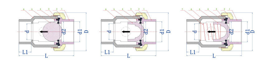 Wholesale Pph Single Union Non Return Check Valve for Pipe System
