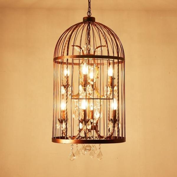 Restaurant Bar Personality Creative Bird Cage Chandelier Industrial Hanging
