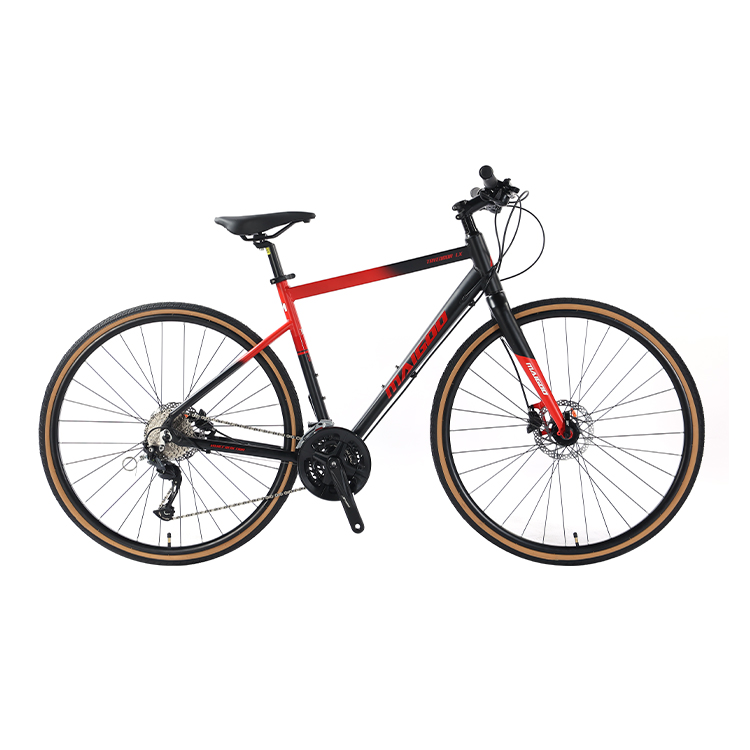 27 Speeds Design Speed Adult 700*35C Flat Bar Road Bike with Customizable Alloy Fork