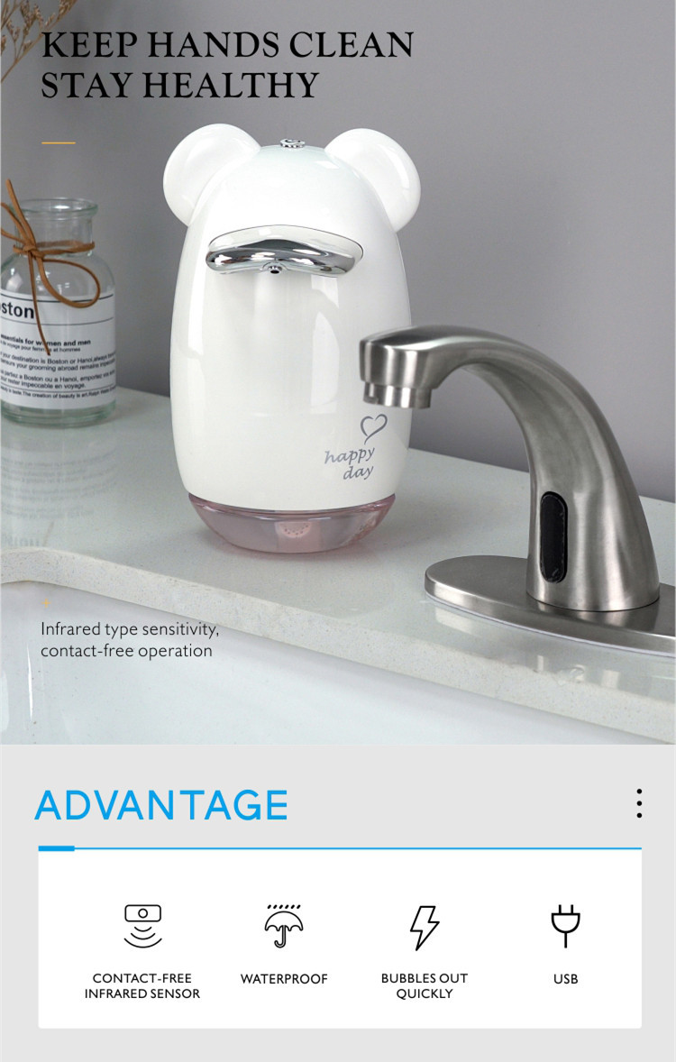 6.76oz Refillable Hand Sanitizer Dispenser USB 200ML Cute Hand Wash