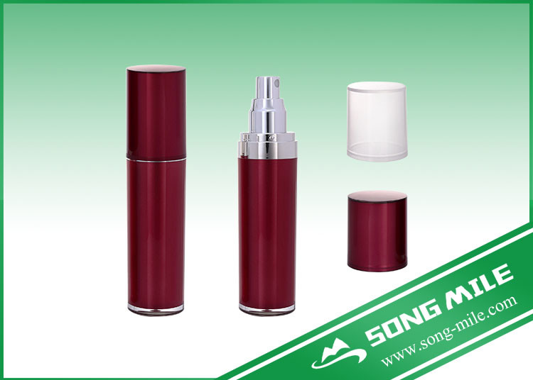 80ml Red Acrylic Lotion Bottle with Red or Translucent Cap