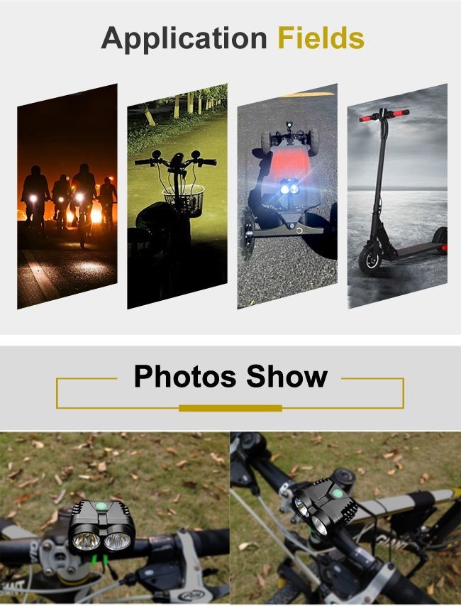 Waterproof IP65 Solid 5000 Lumens Bike LED Flashlight With External Switch