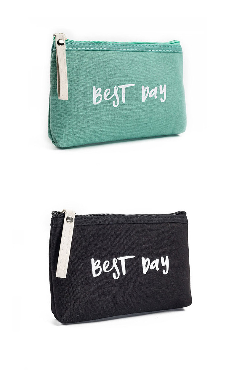 High Quality Pure Color Recycled Portable Travel Zipper Cosmetic Bag