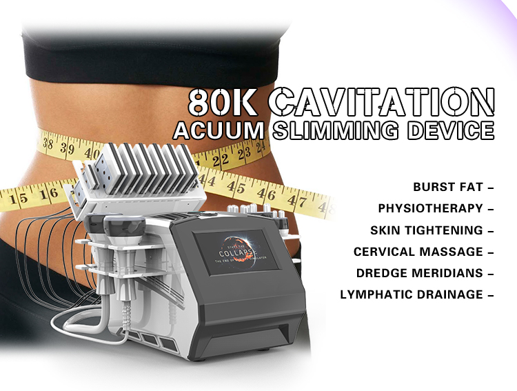 Vacuum 6 In 1 Ultrasonic Cavitation Machine 80kHz Cellulite Removal