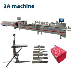 Electric Driven SHH800AG-2 Automatic Folder Gluer Machine for 4 6 Corner Folding