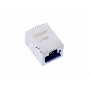 Tap Up RoHS Magnetic RJ45 Jack , 10/100BaseT RJ45 PCB Connector 08B1-1X1T-03-F