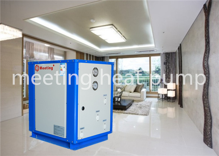 Water source heat pump electric water heater for domestic hot water radiator heating cooling