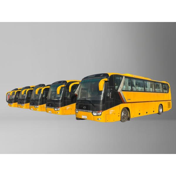Quality A second-hand yellow King Long bus with a 63-seat Yuchai engine and manual transmission for sale