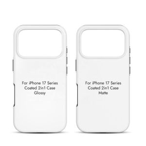 Sublimation 3d 2 In 1 Coated Phone Case Blanks Matte Glossy For Iphone 17 Series
