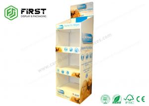  Custom Supermarket Cardboard Floor Display Stand Foldable POP Carton Display Stand Manufactures