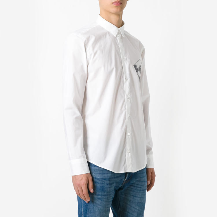 White Outdoor Mens Fashion Casual Shirts Full Sleeve XS-XXXXXL Size