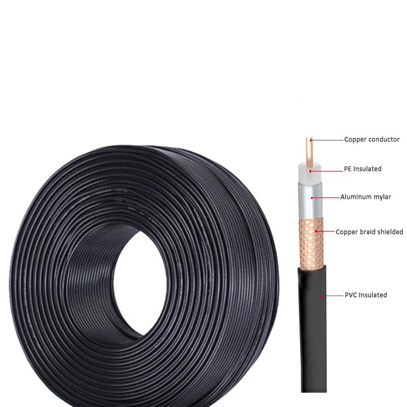 50ohm Low Loss Rf Connector Copper Coaxial Cable and Customized Length for Networking