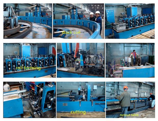 working process of welded pipe machine