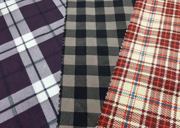 Quality 100% Cotton Ribstop Stripe 21w Stretch Corduroy Fabric for sale