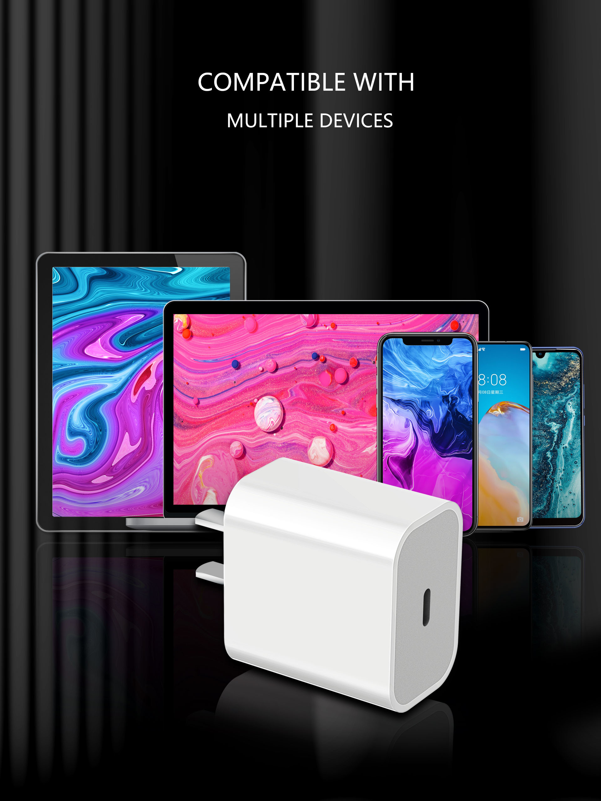 CE Portable Power Adapter , 20W PD Ipad Pro Fast Charger