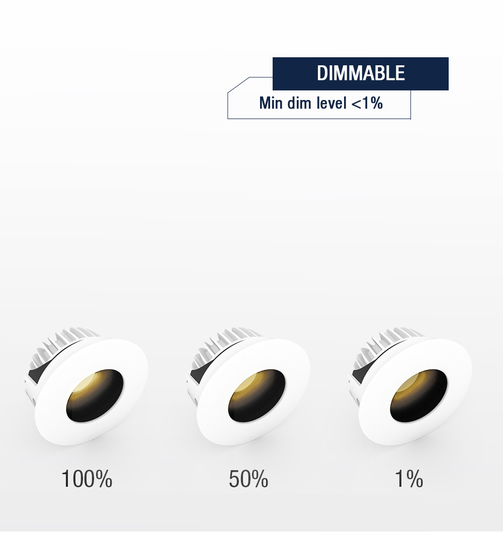 Warm Dimming LED Downlight Aluminium 12W IP54 COB 220-240V Indoor Waterproof LED Lamp