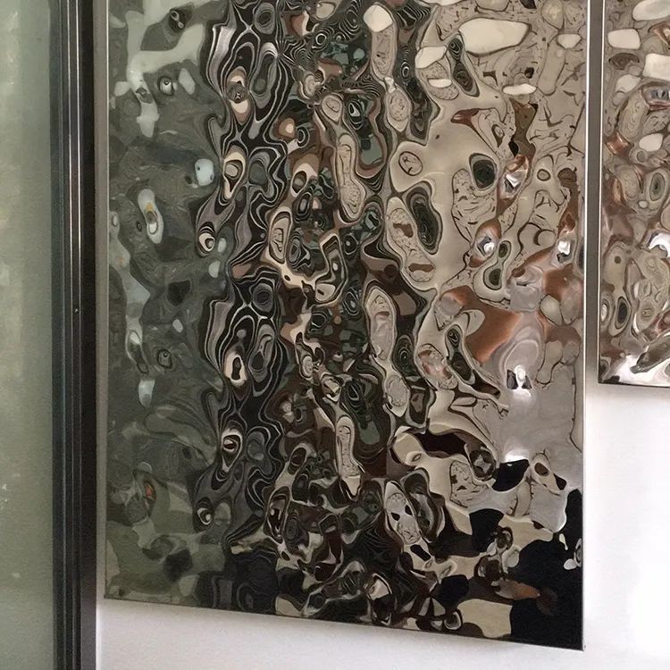 Ss 304 Sheets Golden Stainless Steel Color Plate Ceiling Wall Water Ripple