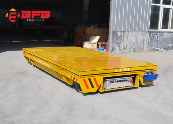 Kpx-50t  Battery Power Electric Flat Trailer For Workshop Transportation