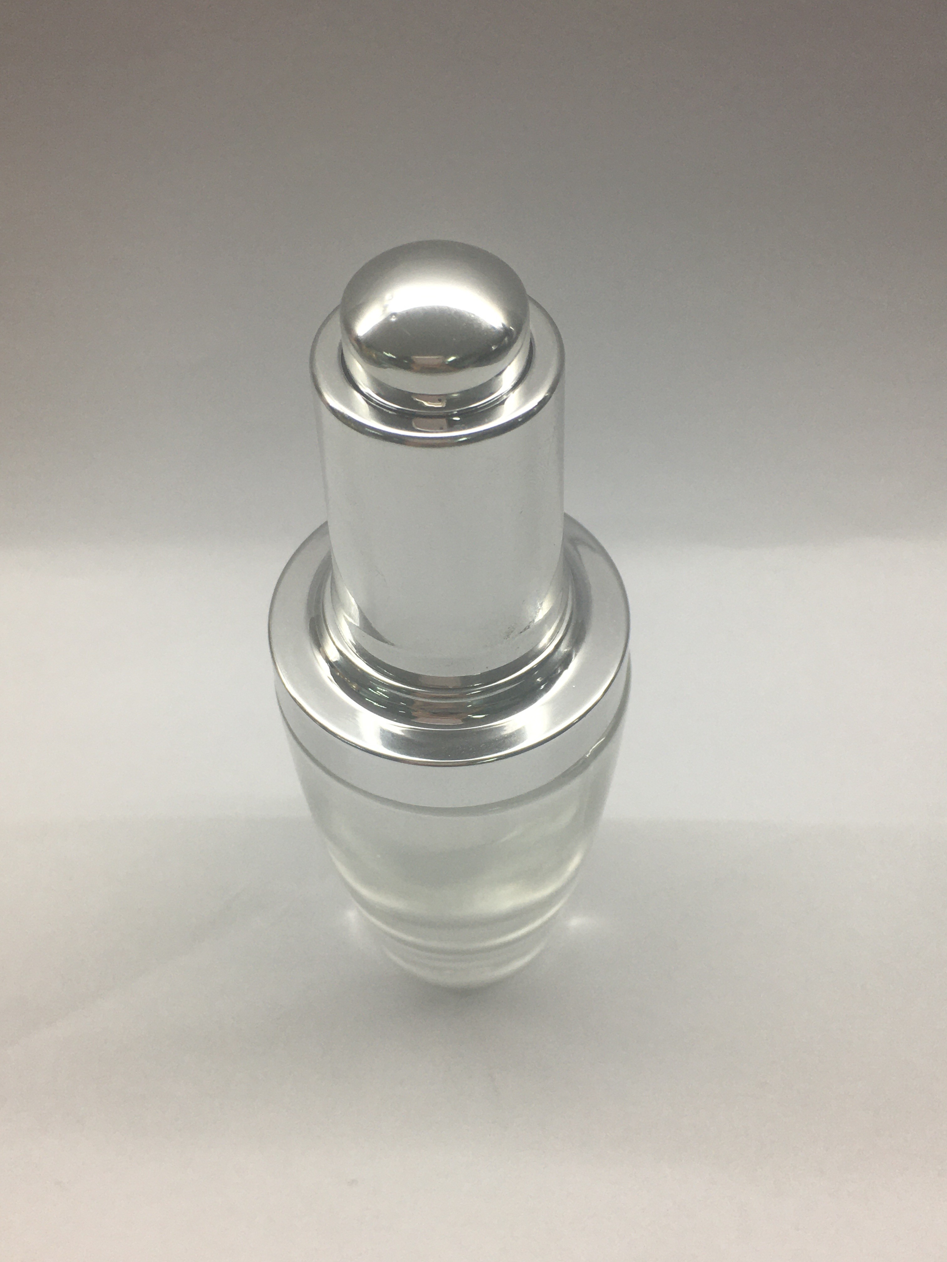 Luxury Clear Glass Dropper Bottle 30ml Silver Dropper For Serum Essential Oil