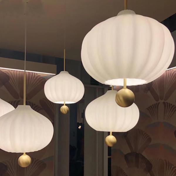 Modern white Pumpkin pendant light Restaurant Bar Loft Living Room Lilli Pendant