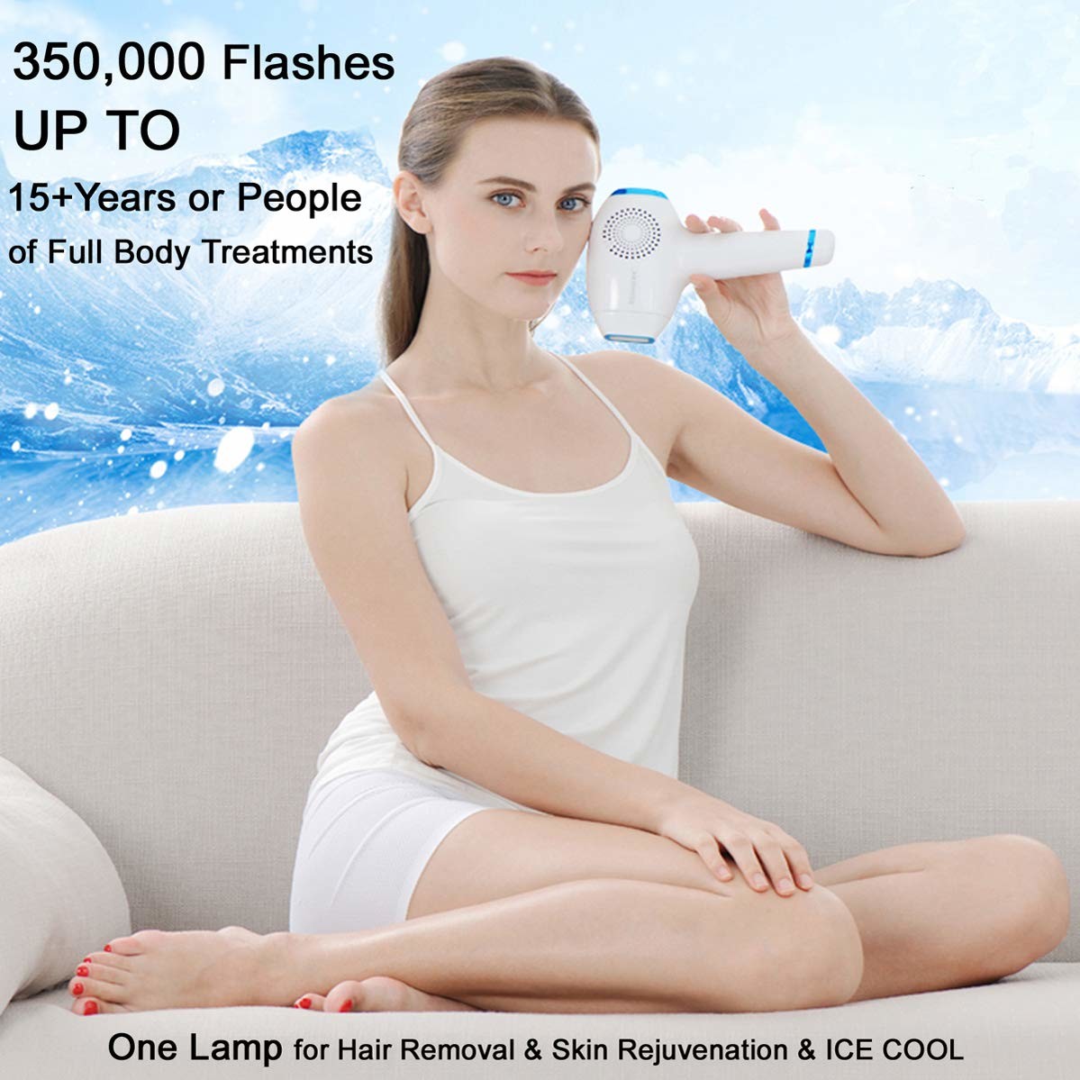 FDA IPL Cooling 350000 Flashes Home Laser Hair Removal Device