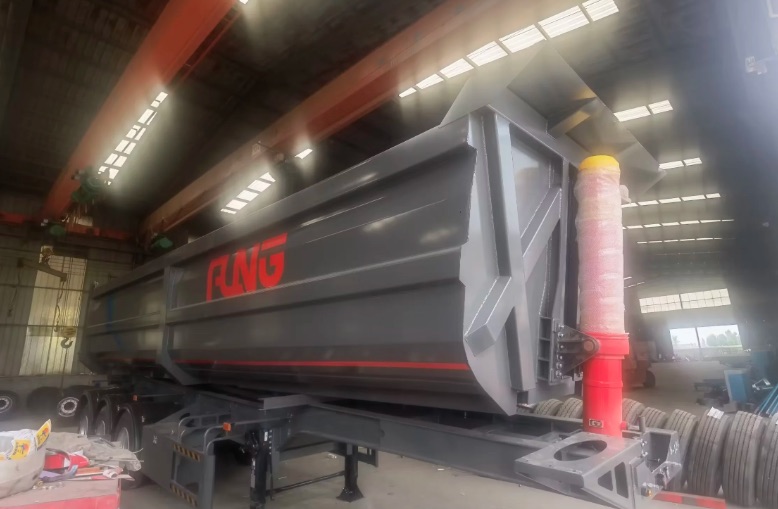 CIMC steel with mechanical or air suspension Maximum load capacity 80T transport and tipping sand stone grain rear dump trailer