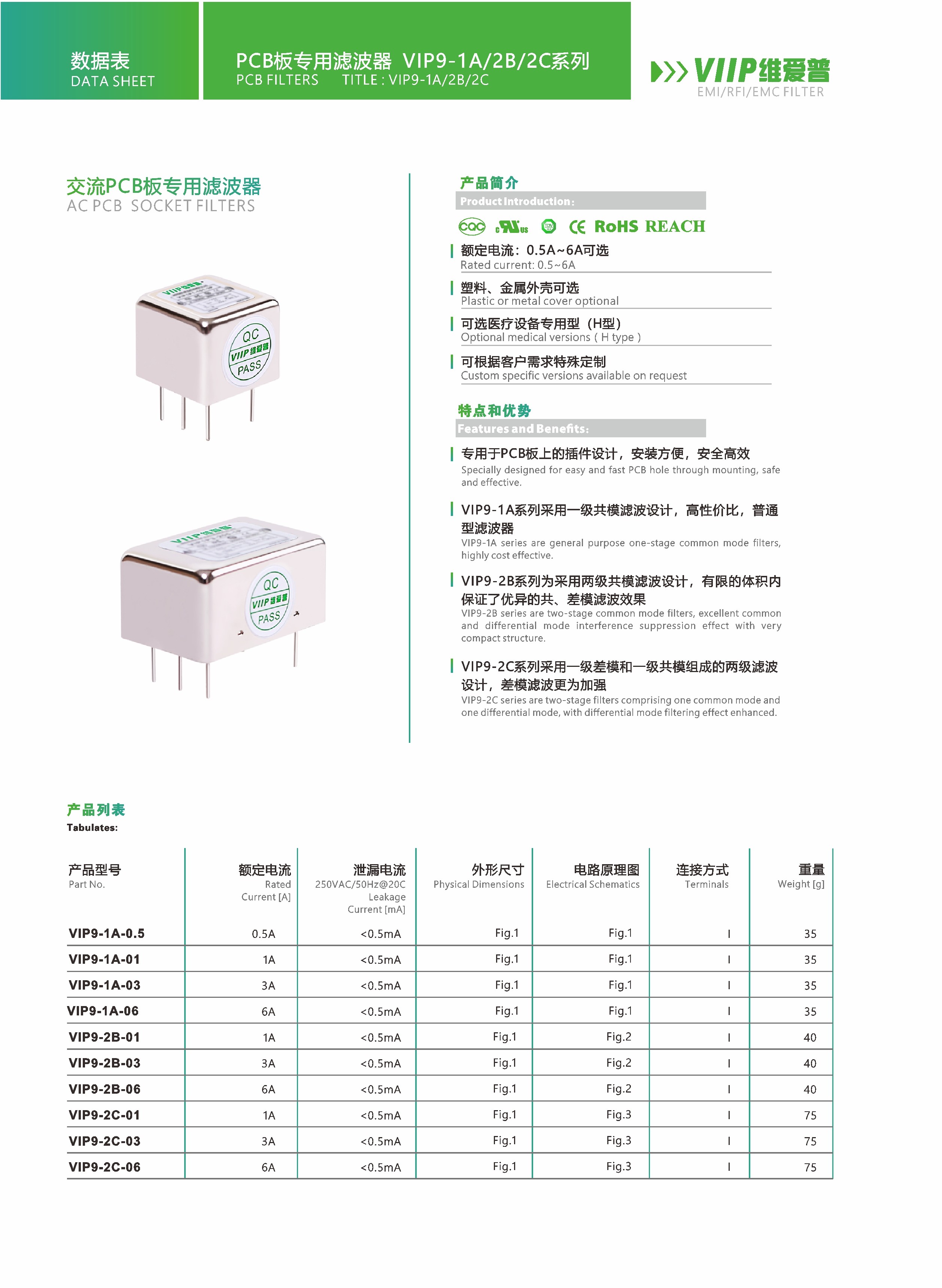 1A Emi Electromagnetic Interference Filter Socket 150K-30MHZ
