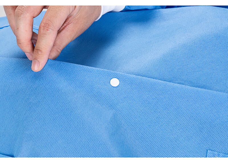 Customised Disposable Medical Lab Coat Long Sleeve Elastic Cuff Unisex