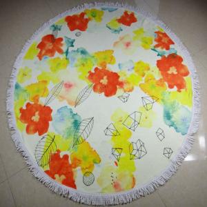  reactive custom printing cotton terry velour round beach towels circular beach towels Manufactures