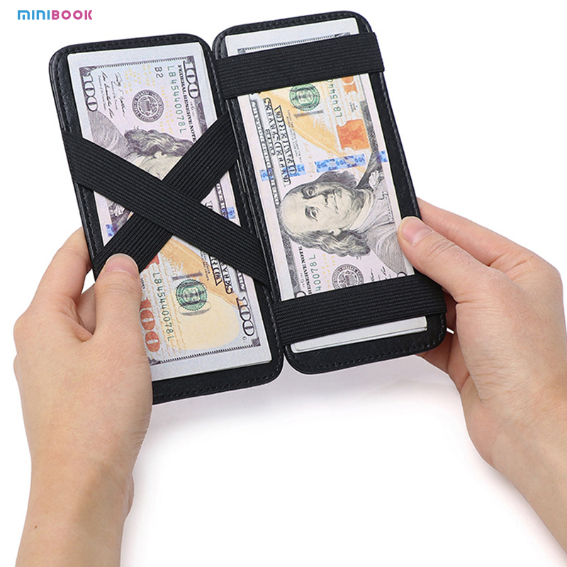 Unisex Minibook Luxury Golf Wallet with Card Holder and Money Clip in Vintage Style