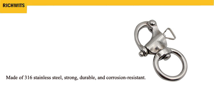 Stainless Steel 316 Fast Shooter Camera Strap Buckle with Other Rotary Spring Shackle