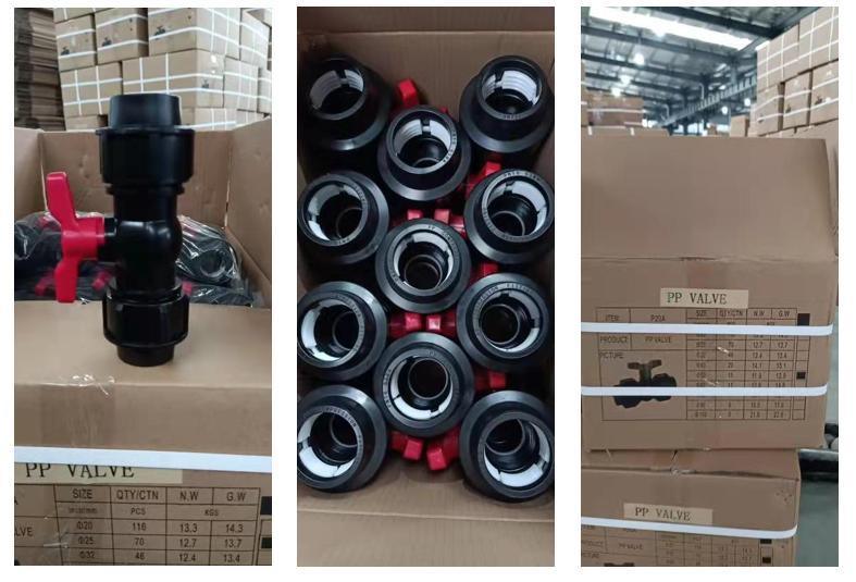 China Factory Plastic PVC Double Union Irrigation Ball Valve PP Valve for Middle East and Africa