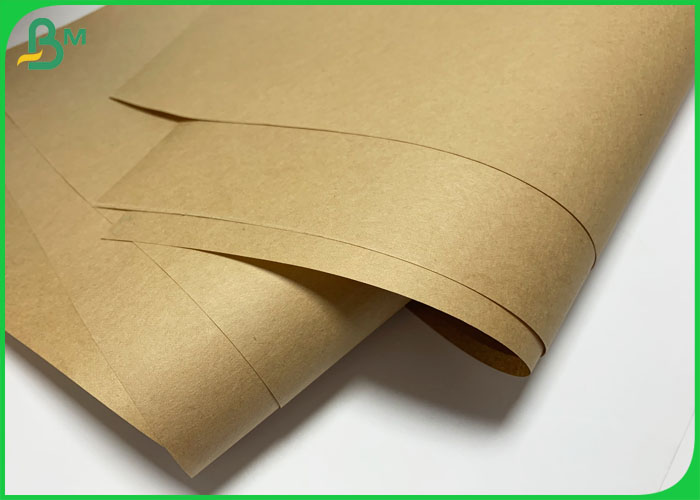  100% Wood Pulp Brown Kraft Paper 70gsm 80gsm For Snack Packaging Bag
