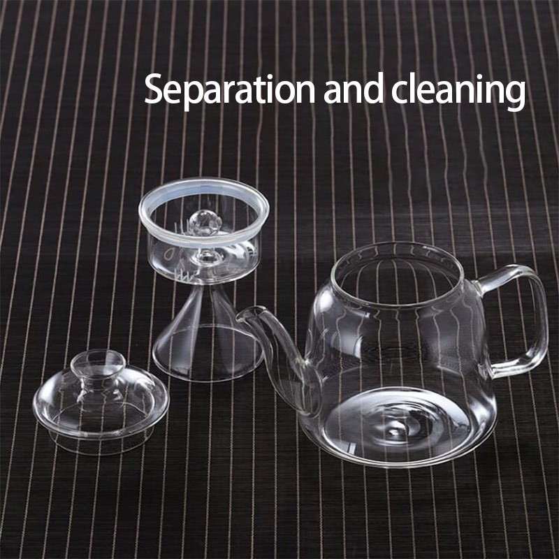 Borosilicate Flower Heat Resistant Glass Teapot With Filter