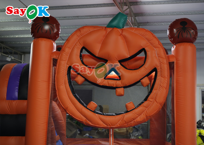 Pumpkin Halloween Inflatable Bounce Castle With Slide Inflatable Combos For Party