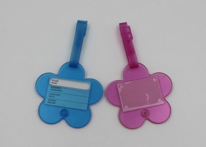 Eco - Friendly Flower Shape Baggage Identification Tag / Soft PVC Luggage Tag