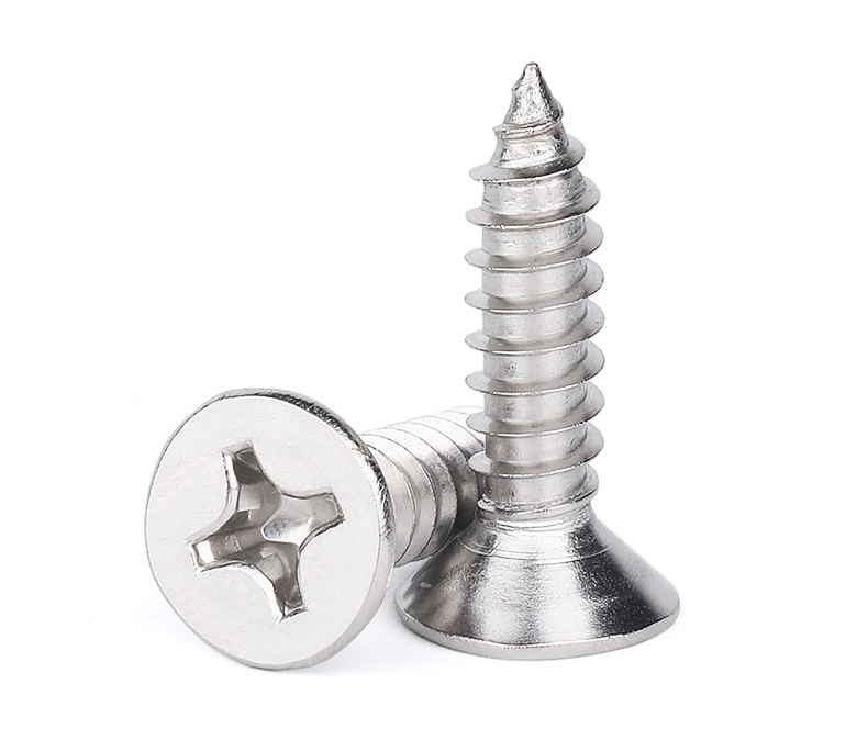 Customized Stainless Steel Screws M3 M4 M5 M6 DIN7982 ISO7050 Cross Recessed Flat Head Countersunk Self-Tapping Micro Screws