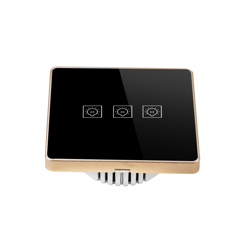 Glomarket 3 Gang Zigbee No Neutral Tuya APP Voice Control Smart Switch With Google Alexa Remote Control Switch