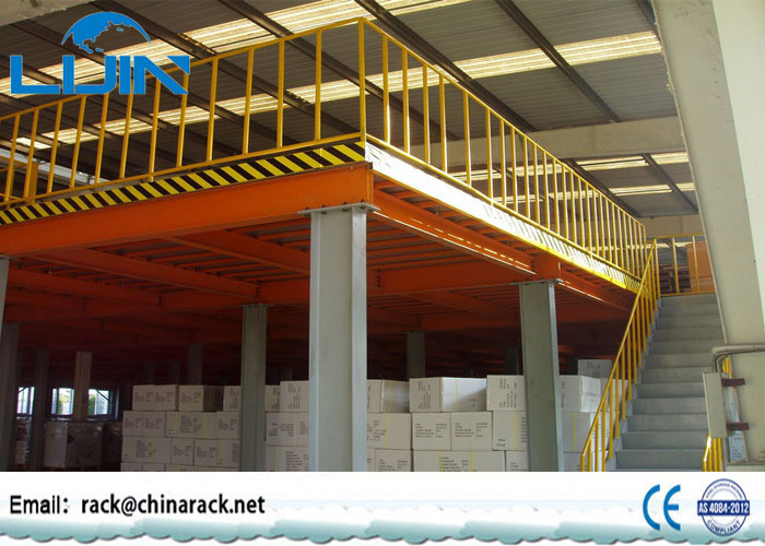 H Beam Steel Storage Mezzanine Platforms , Workshop Warehouse Mezzanine Systems