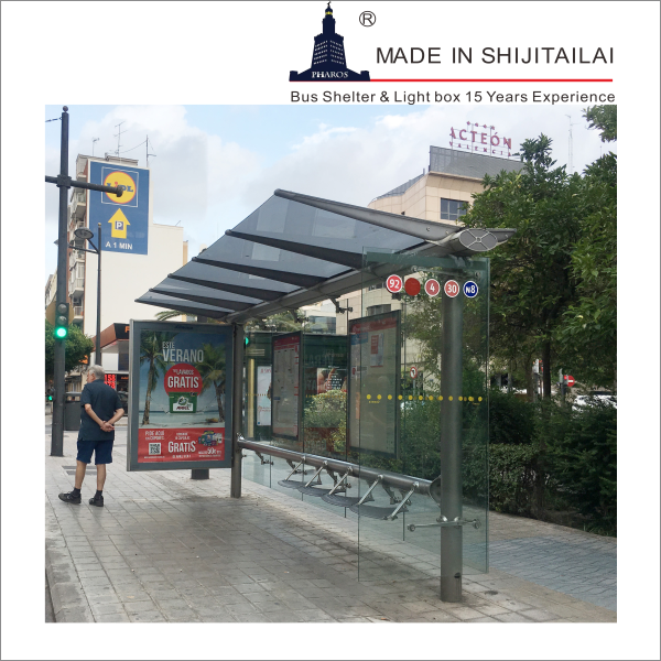 H3130mm Bus Stop Shelter