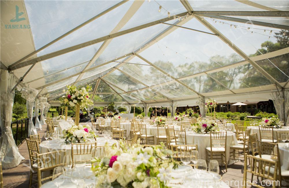 Transparent Roof PVC Fabric clear canopy tent for Luxury Wedding Party