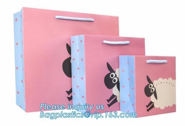 Cheap Customized Pink Printed Paper Shopping Bag For Clothing and Gift,Recycled Luxury Paper Bags & Retail Carrier Bags