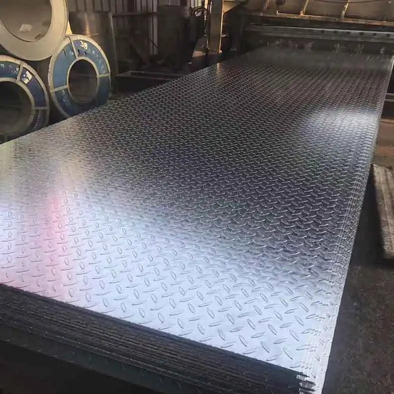 201 304 Textured SS Checkered Sheet Non Slip Stainless Steel Floor Plate