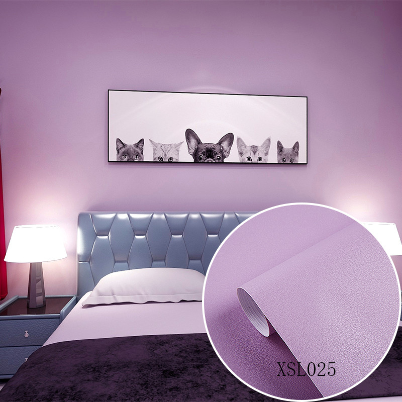 Solid Color Sand Surface PVC 3D Wallpaper for Hotel Interior Decoration Orange 0.18mm-0.21mm Thickness