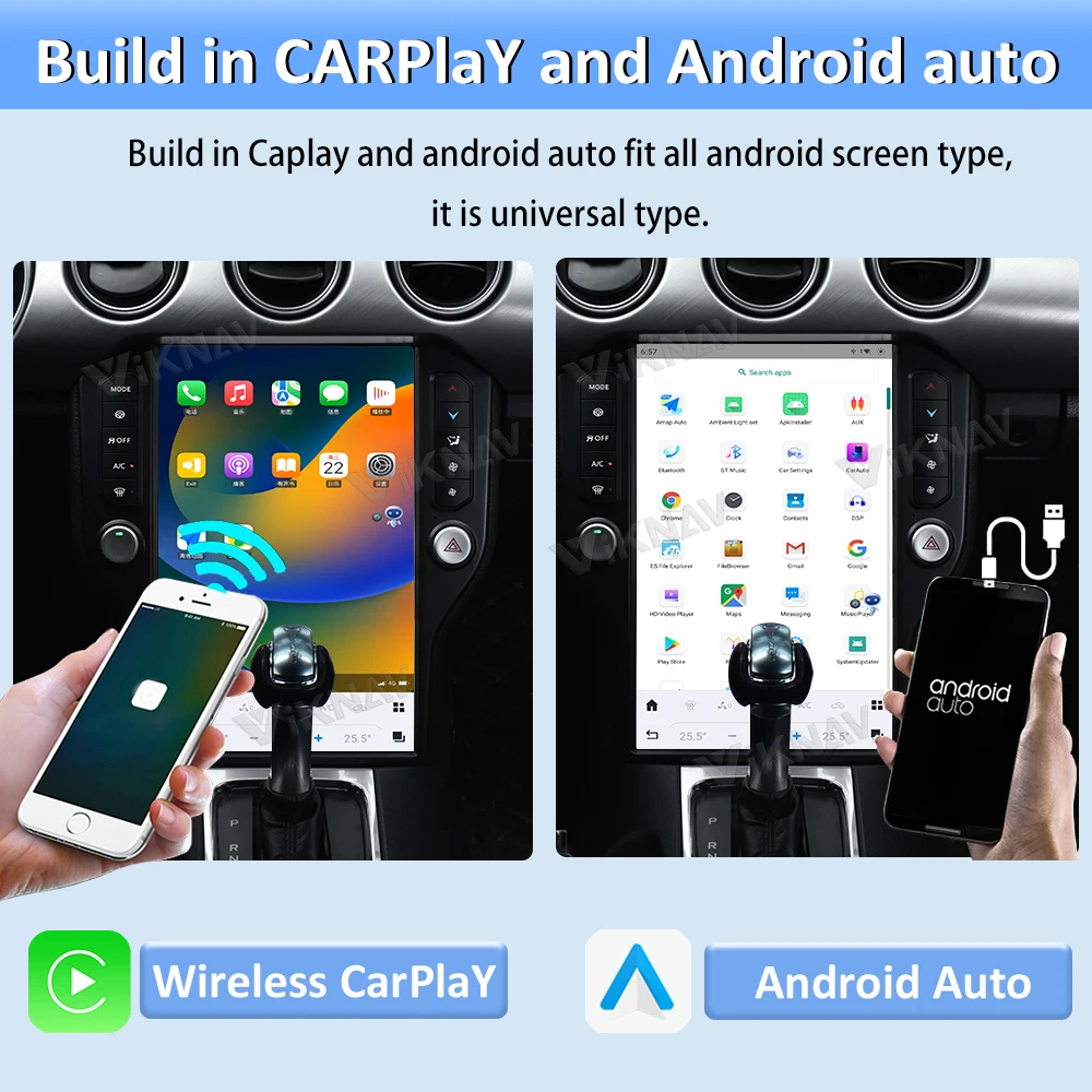 14.4 Inch Touch Screen Car Radio For Ford Mustang 2015-2022 Multimedia Player Head Unit GPS Nagivation Auto Stereo