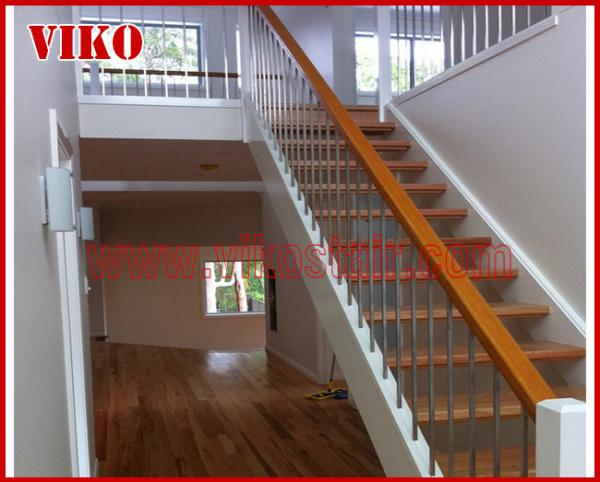 Wrought Iron Staircase VK88S Wrought Iron Handrail Tread Beech ,Railing tempered