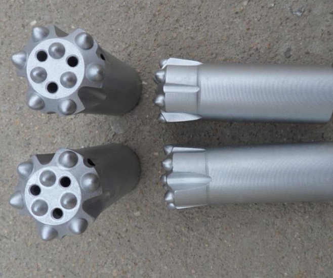 4" T45 / T38 Retrac Button Drill Bit , Drop Center Rock Drilling Tools