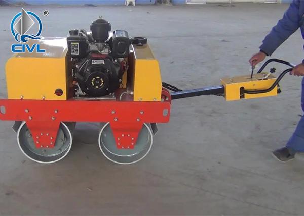 Walk - Behind Double Drum Roller / 0.6ton Mini Road Roller / 13hp Gasoline