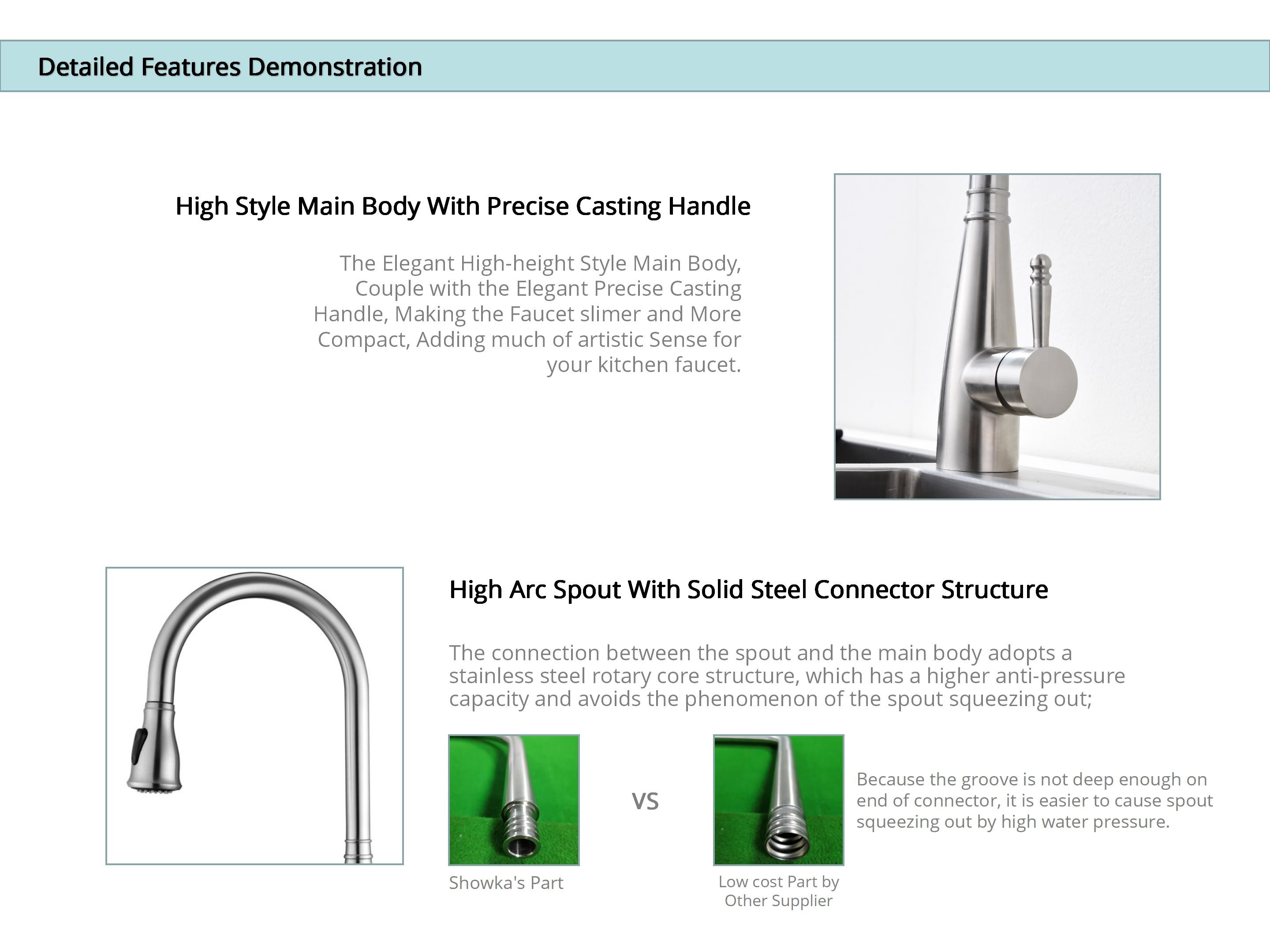 Touchless kitchen sink sensor faucet