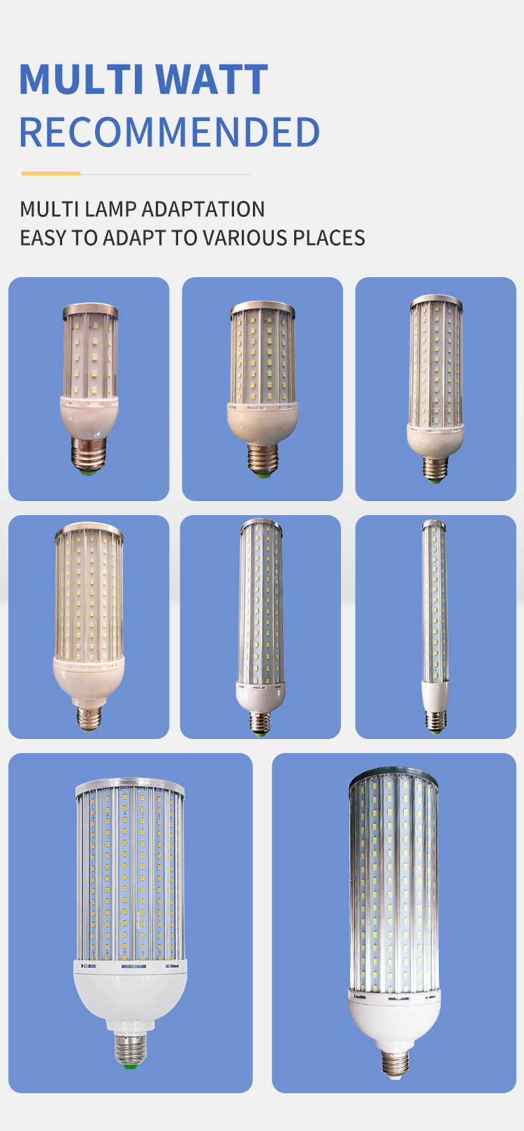 20W Hot Pot Shop LED Corn Lamp 12 Light Emitting Surfaces 2835 Beads